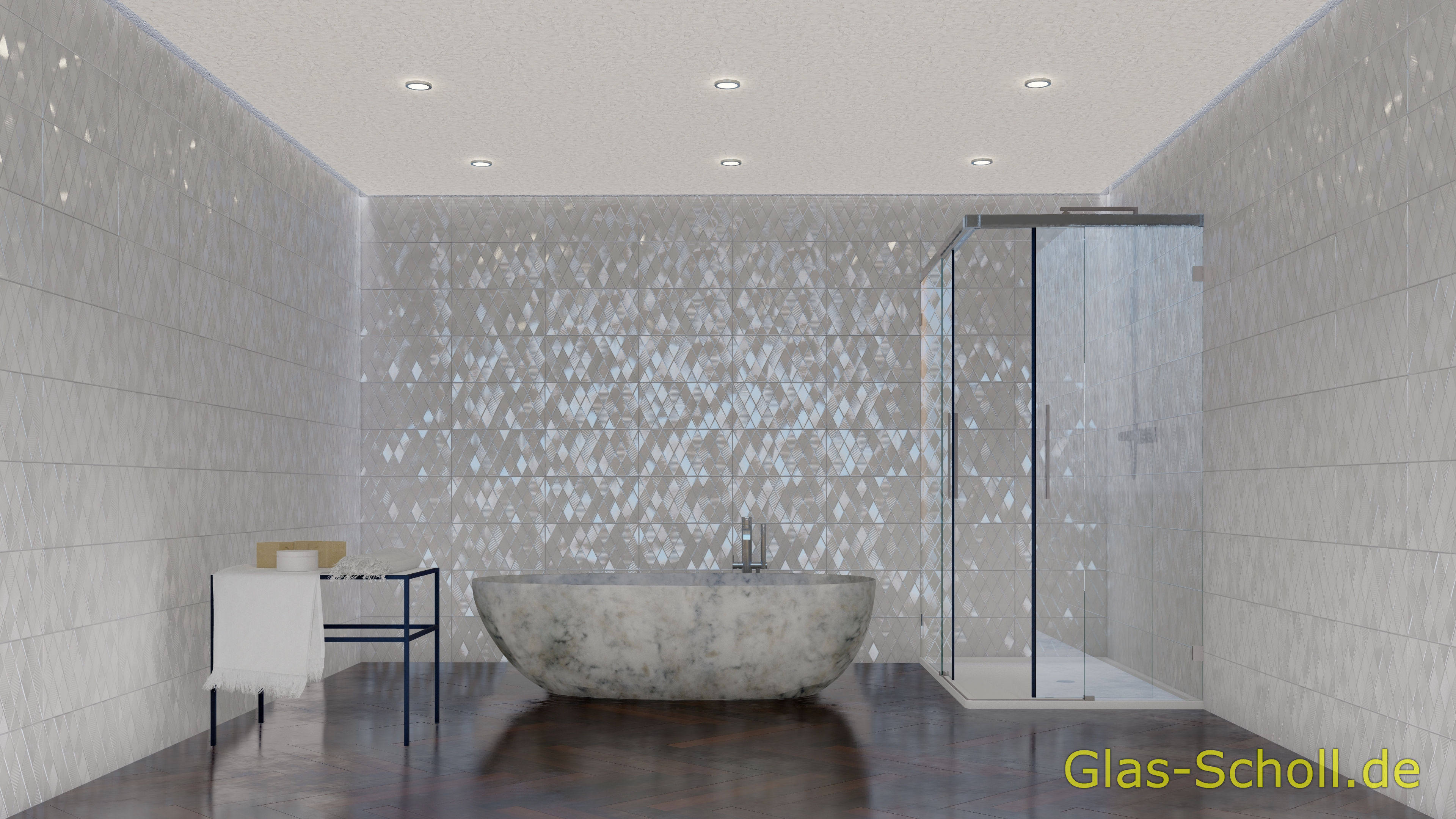 Everyspace Schiebetür Ganzglasdusche von Glas Scholl - Schiebetürdusche - Wannenaufsatz - Eckschiebetürdusche