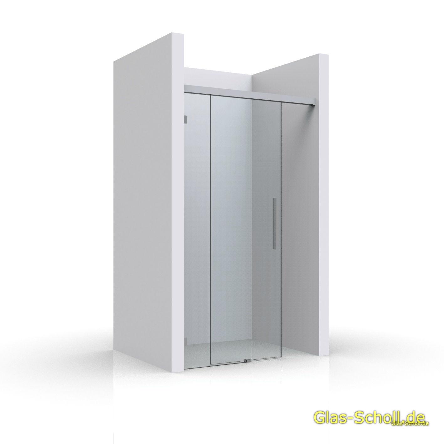 Everyspace Schiebetür Ganzglasdusche von Glas Scholl - Schiebetürdusche - Wannenaufsatz - Eckschiebetürdusche