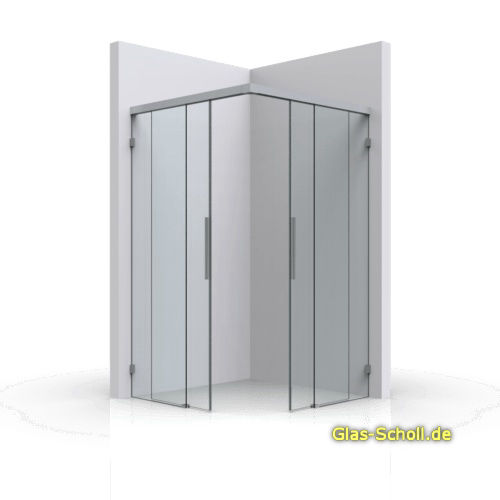 Everyspace Schiebetür Ganzglasdusche von Glas Scholl - Schiebetürdusche - Wannenaufsatz - Eckschiebetürdusche