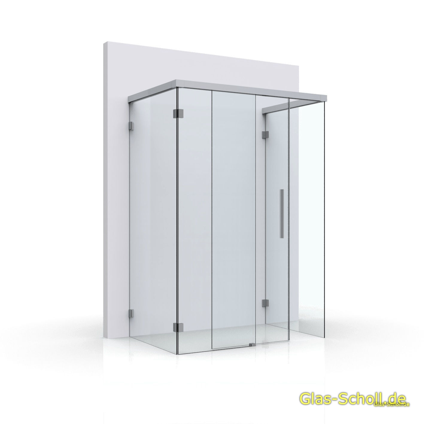 Everyspace Schiebetür Ganzglasdusche von Glas Scholl - Schiebetürdusche - Wannenaufsatz - Eckschiebetürdusche