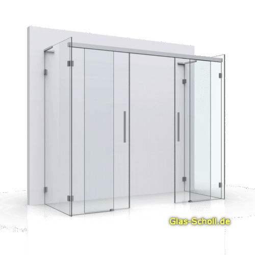 Everyspace Schiebetür Ganzglasdusche von Glas Scholl - Schiebetürdusche - Wannenaufsatz - Eckschiebetürdusche