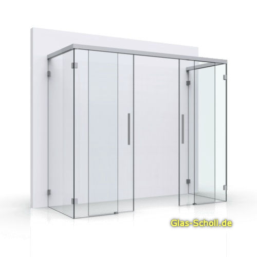 Everyspace Schiebetür Ganzglasdusche von Glas Scholl - Schiebetürdusche - Wannenaufsatz - Eckschiebetürdusche