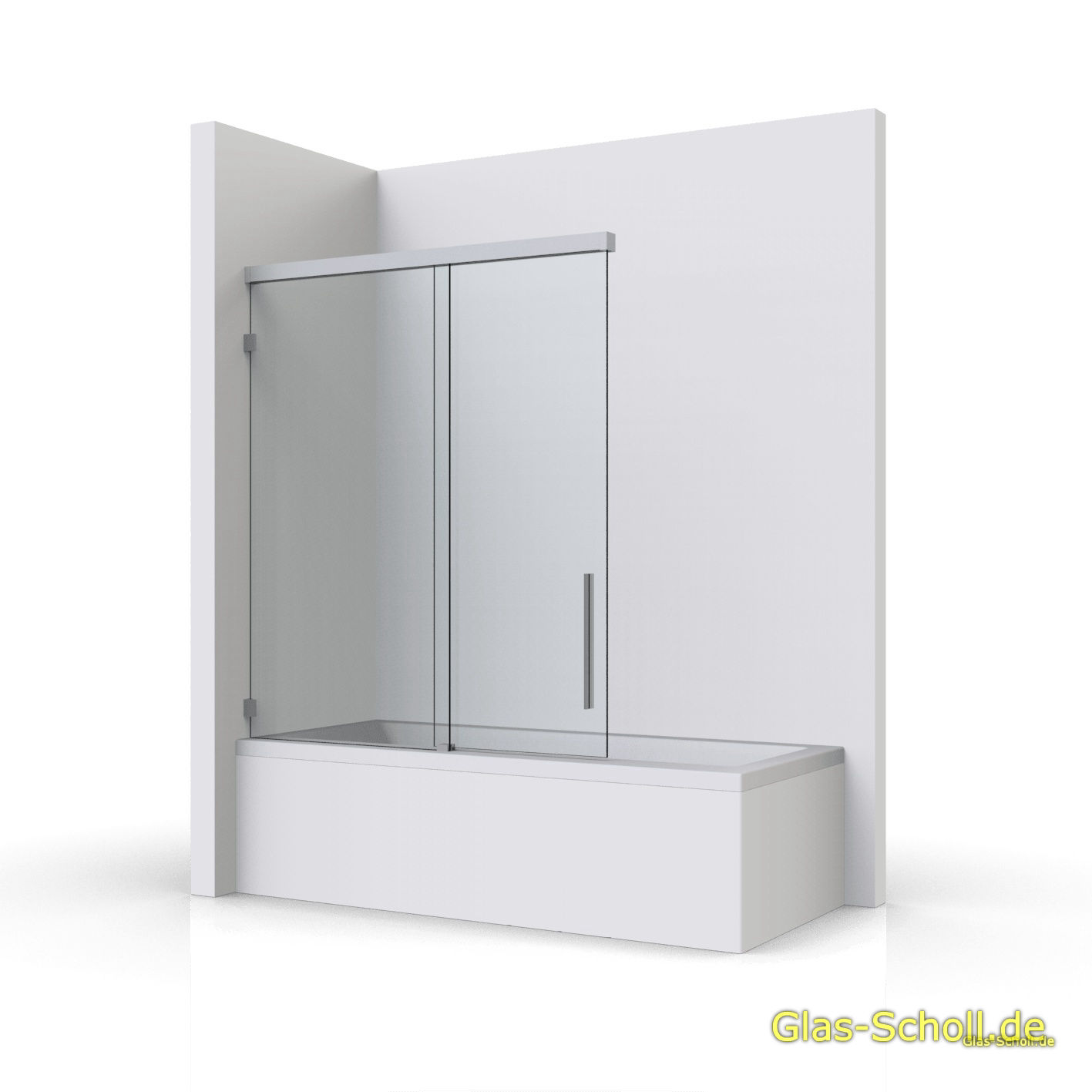 Everyspace Schiebetür Ganzglasdusche von Glas Scholl - Schiebetürdusche - Wannenaufsatz - Eckschiebetürdusche