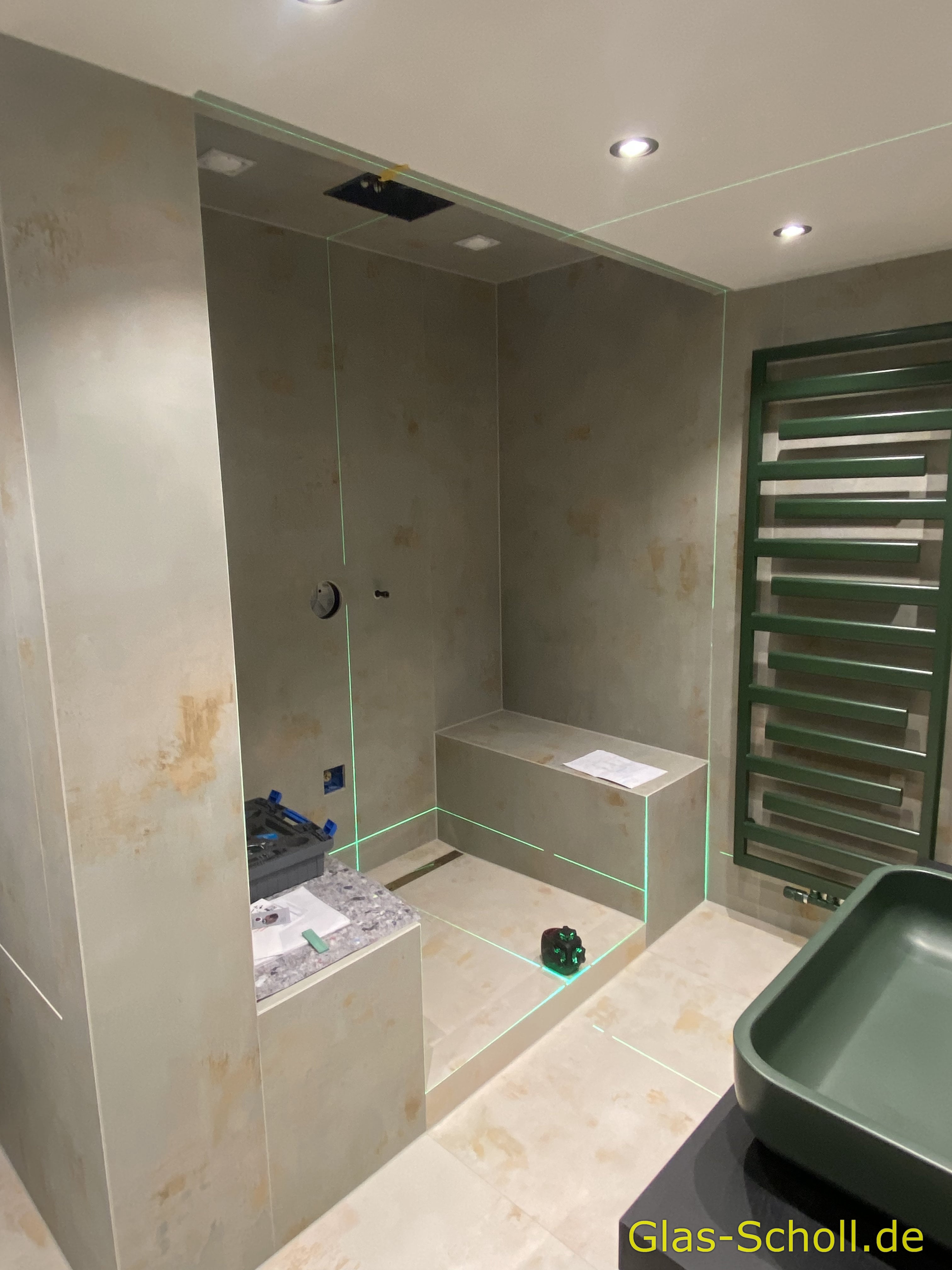 Aufmaß: Dampfsauna von Glas Scholl