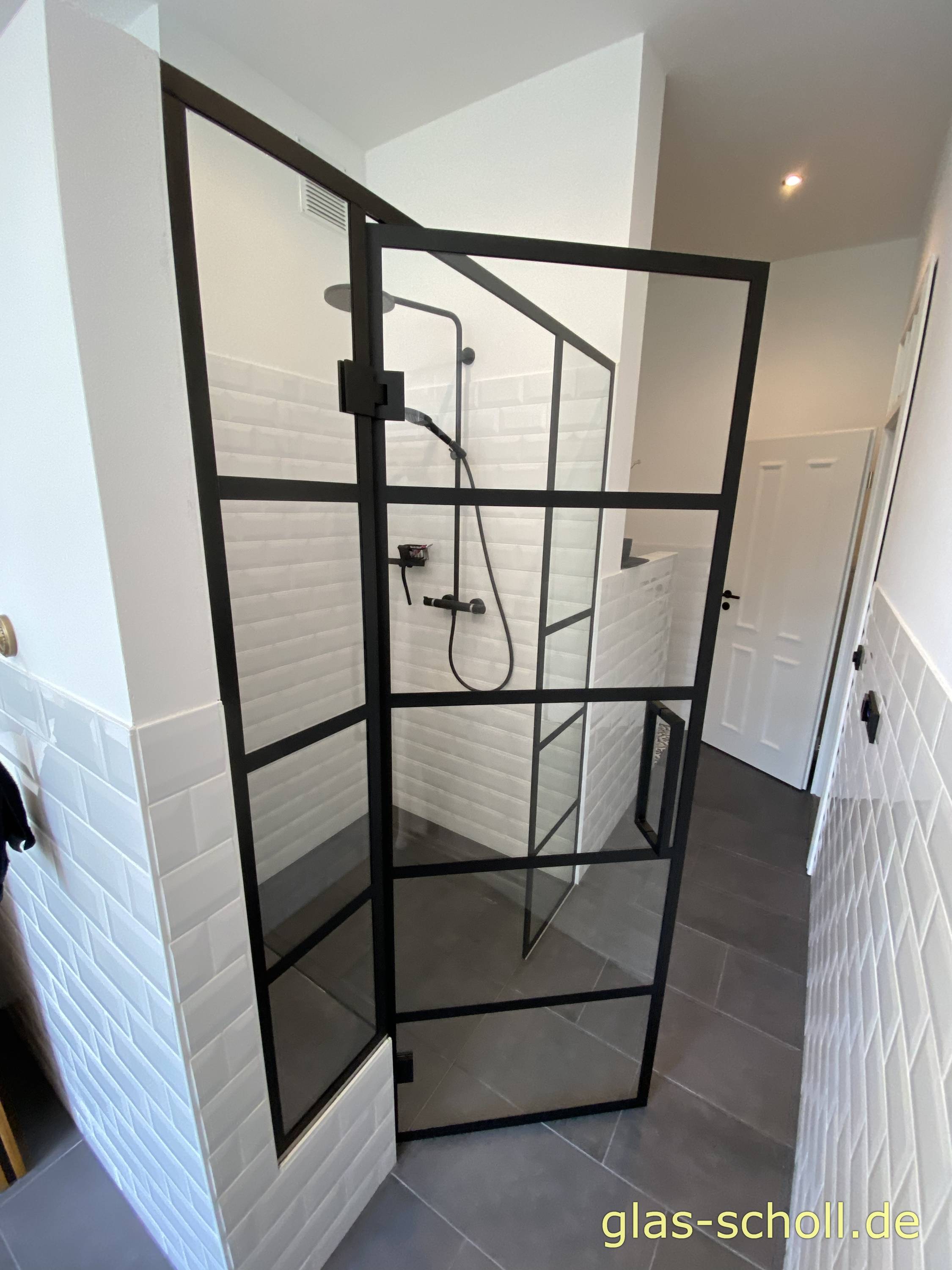 Industrial Style Glasduschen - Industrie Style - Stahl-Look - Like Steel von www.glas-scholl.de