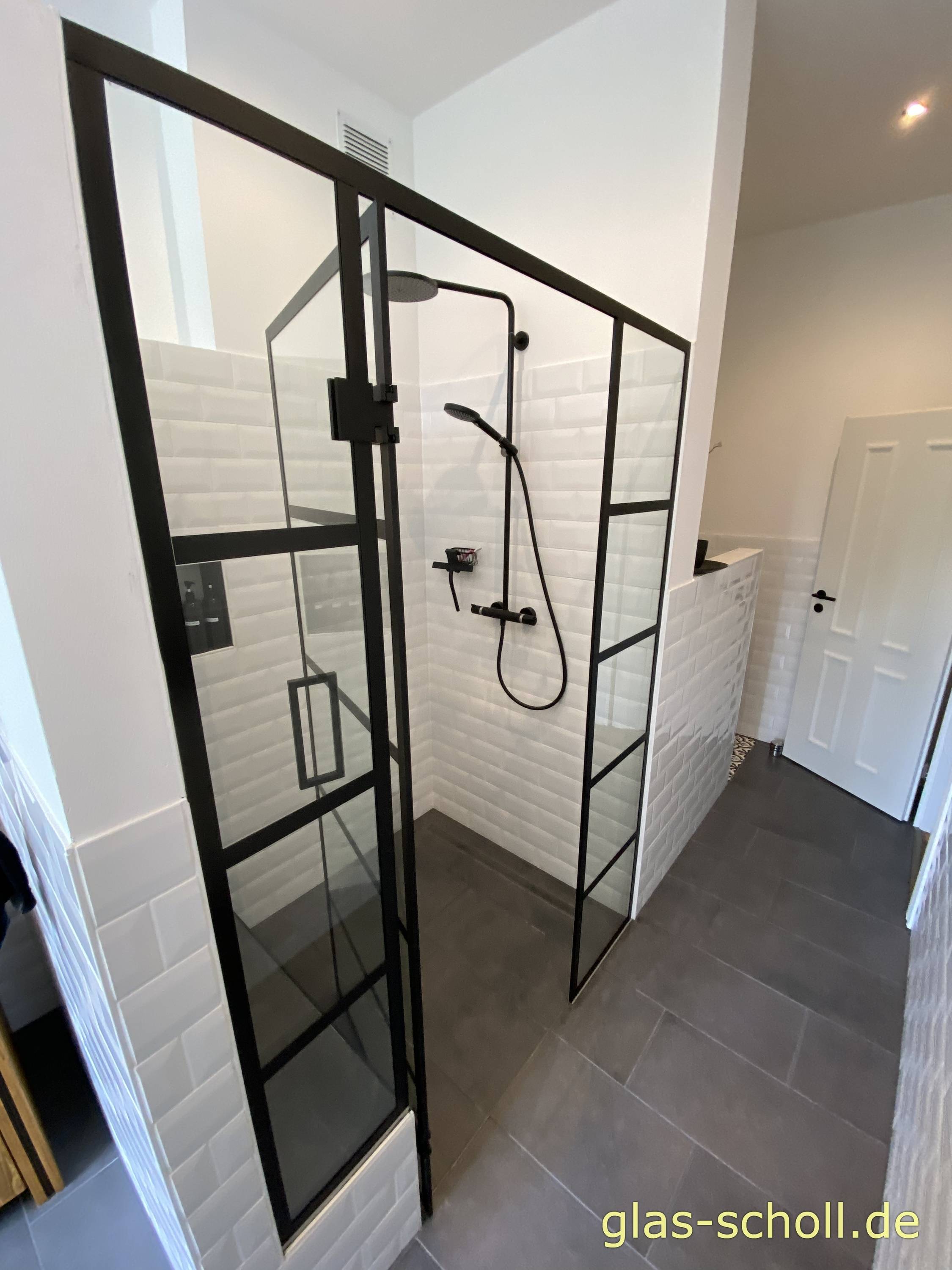 Industrial Style Glasduschen - Industrie Style - Stahl-Look - Like Steel von www.glas-scholl.de