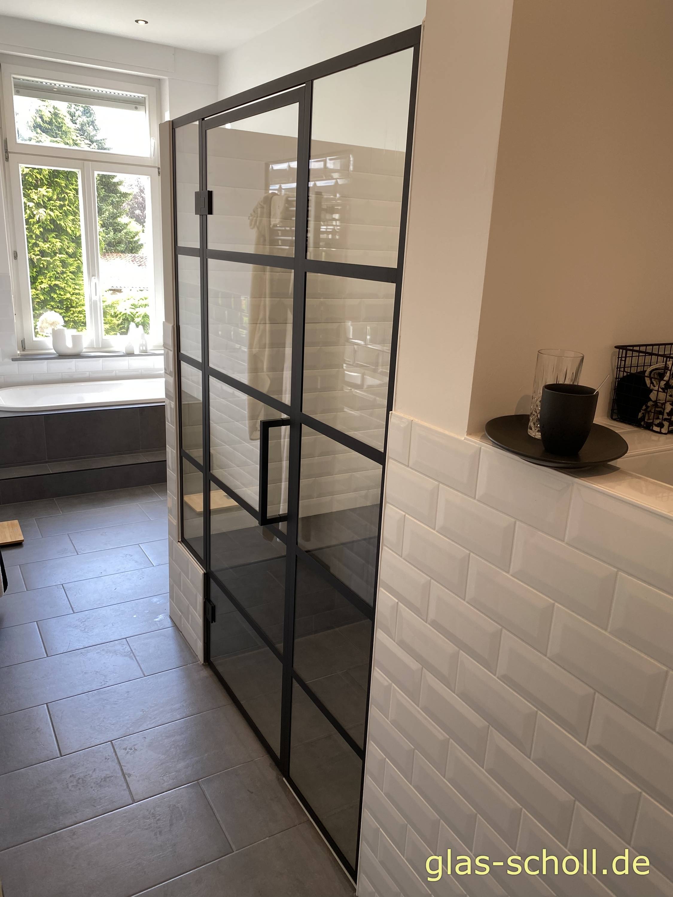 Industrial Style Glasduschen - Industrie Style - Stahl-Look - Like Steel von www.glas-scholl.de