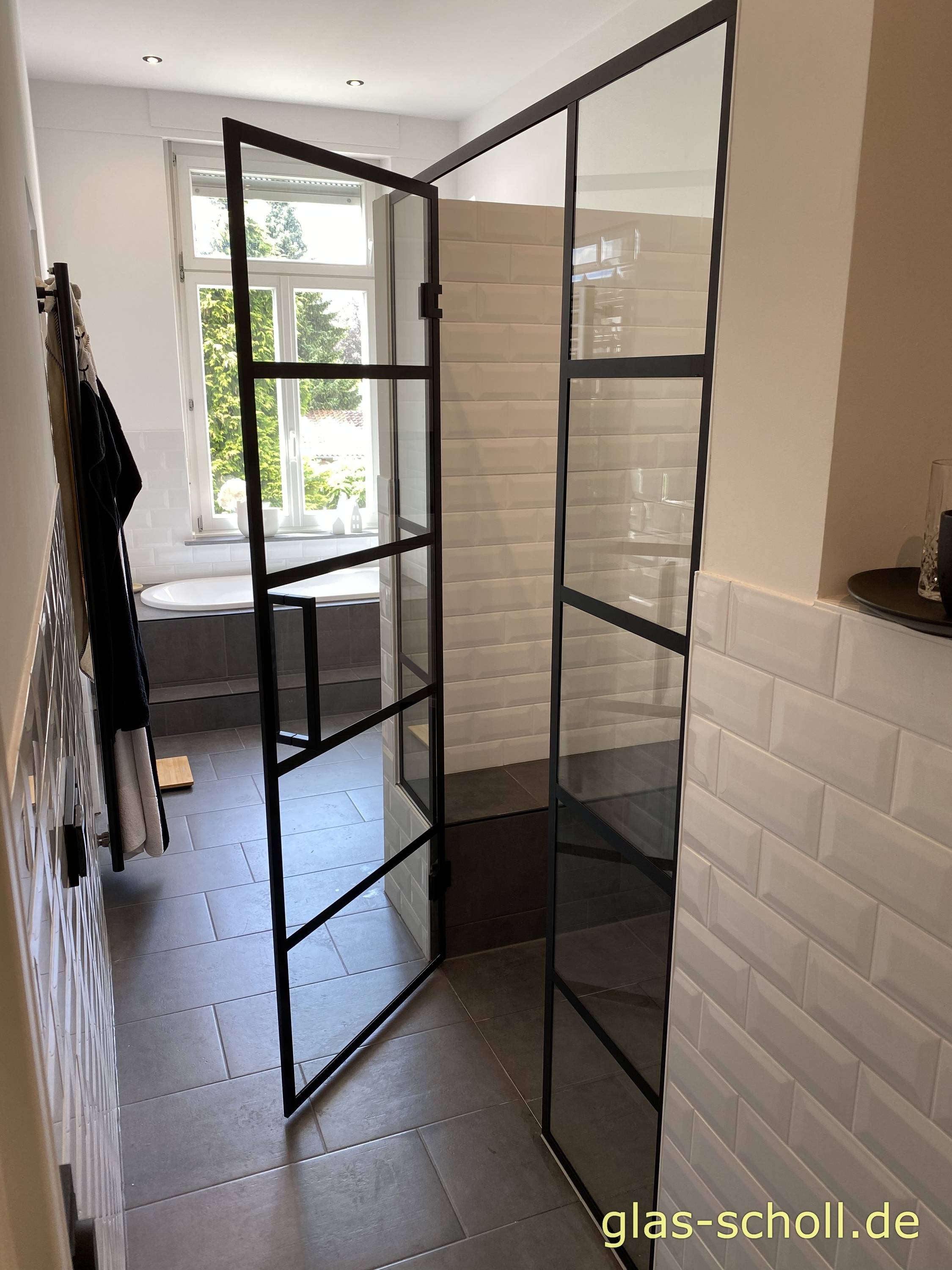 Industrial Style Glasduschen - Industrie Style - Stahl-Look - Like Steel von www.glas-scholl.de
