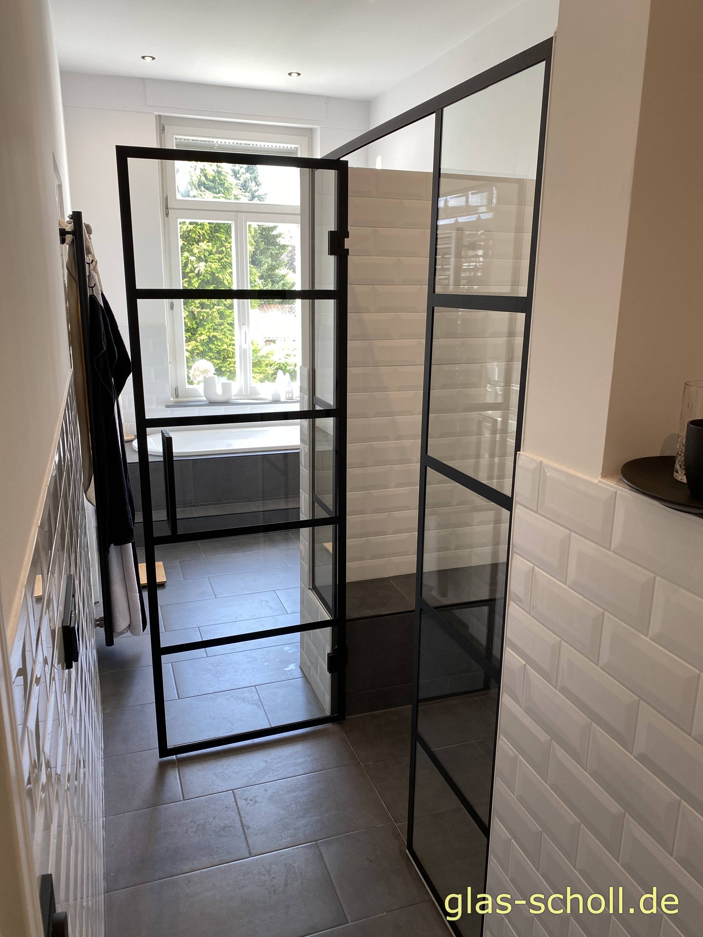 Industrial Style Glasduschen - Industrie Style - Stahl-Look - Like Steel von www.glas-scholl.de
