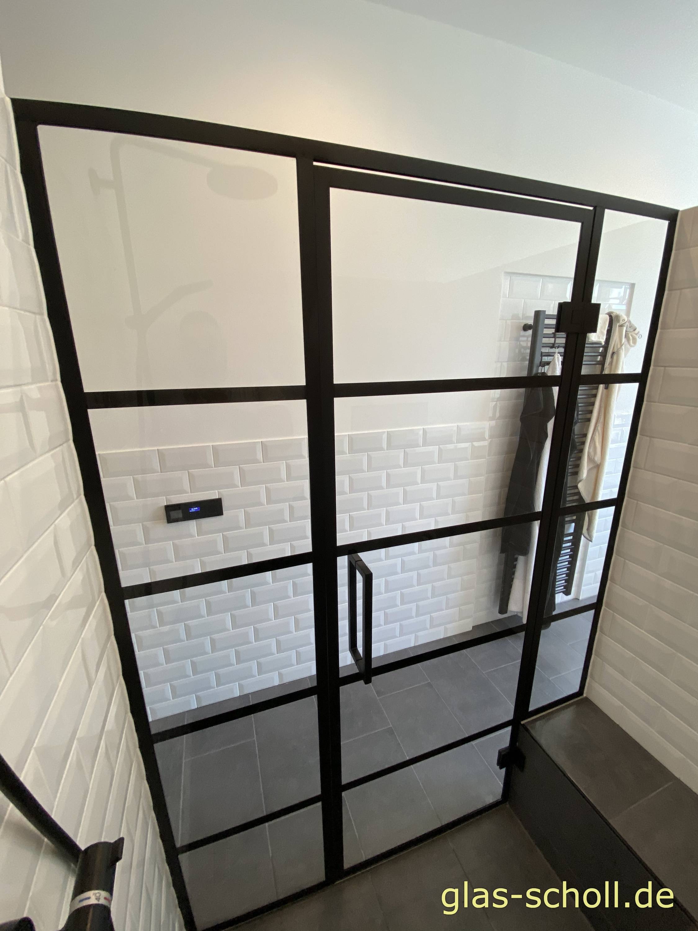 Industrial Style Glasduschen - Industrie Style - Stahl-Look - Like Steel von www.glas-scholl.de