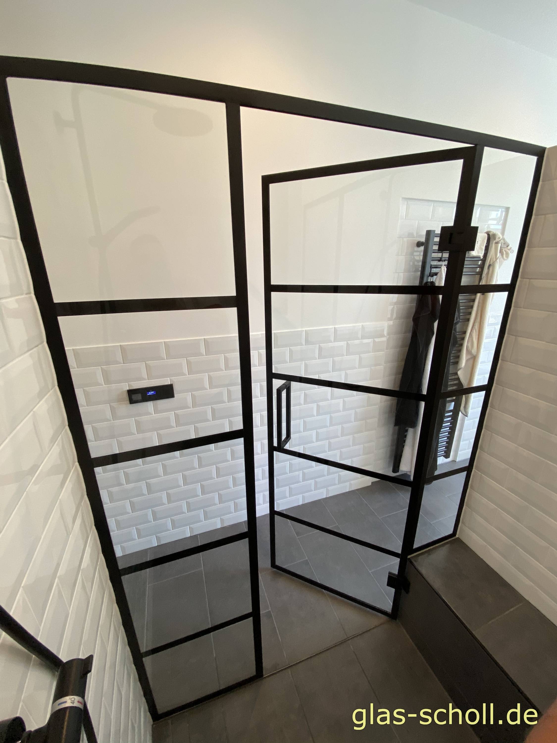 Industrial Style Glasduschen - Industrie Style - Stahl-Look - Like Steel von www.glas-scholl.de